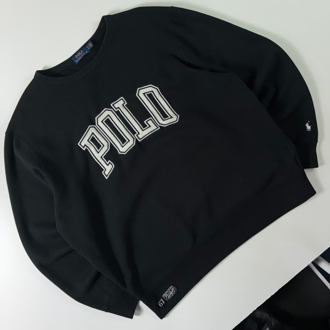 Polo  폴로 랄프로렌 코튼 스펠아웃 블랙 맨투맨  상품이미지2