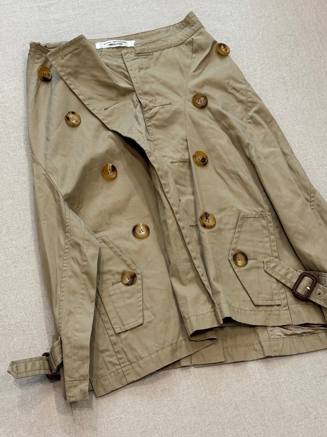 준야와타나베 06ss 디컨스트럭티드 트렌치코트 스커트 상품이미지2