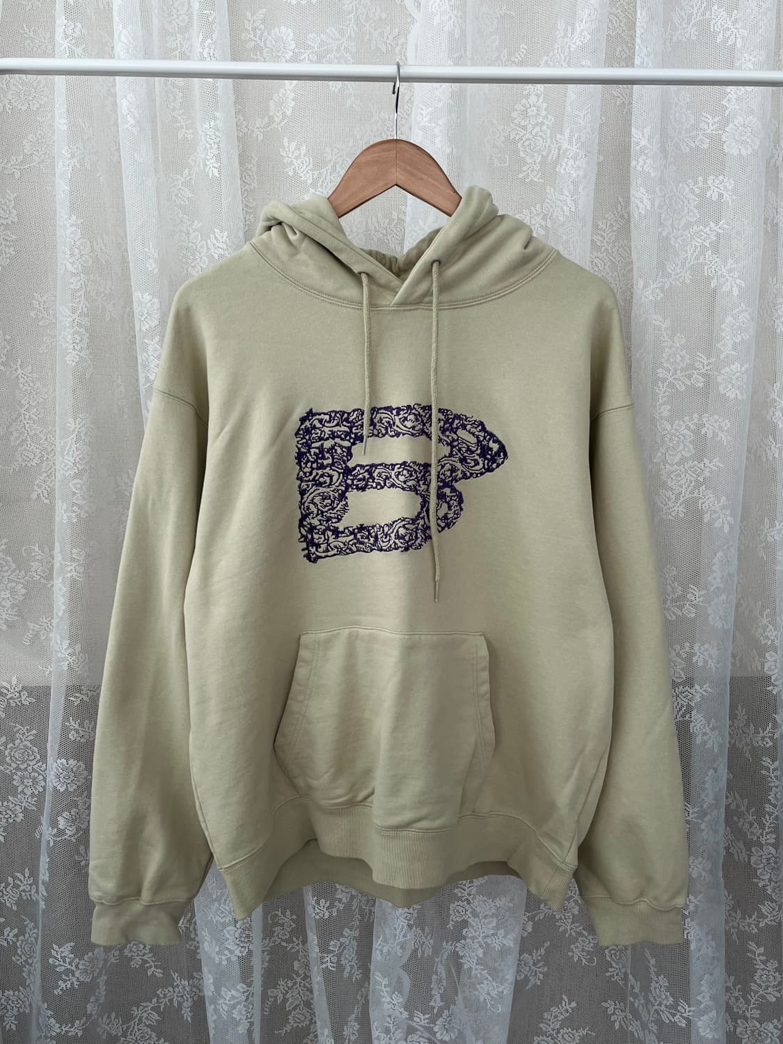 L) BLUR 크로쉐 블러 후디 베이지 상품이미지1