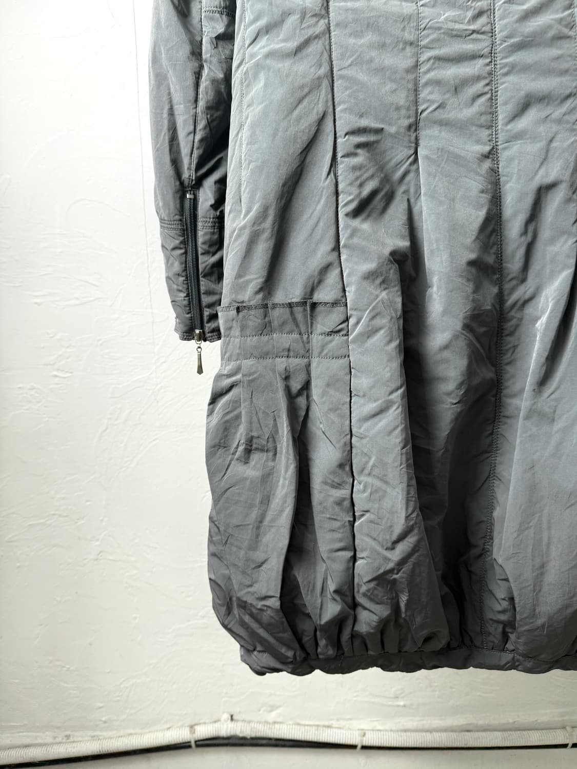 빈티지 아티큘레이티드 하이넥 롱 파카 상품이미지7