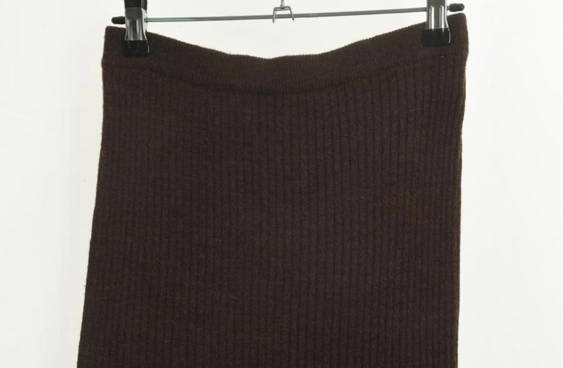 울 골지 니트 스커트 상품이미지2