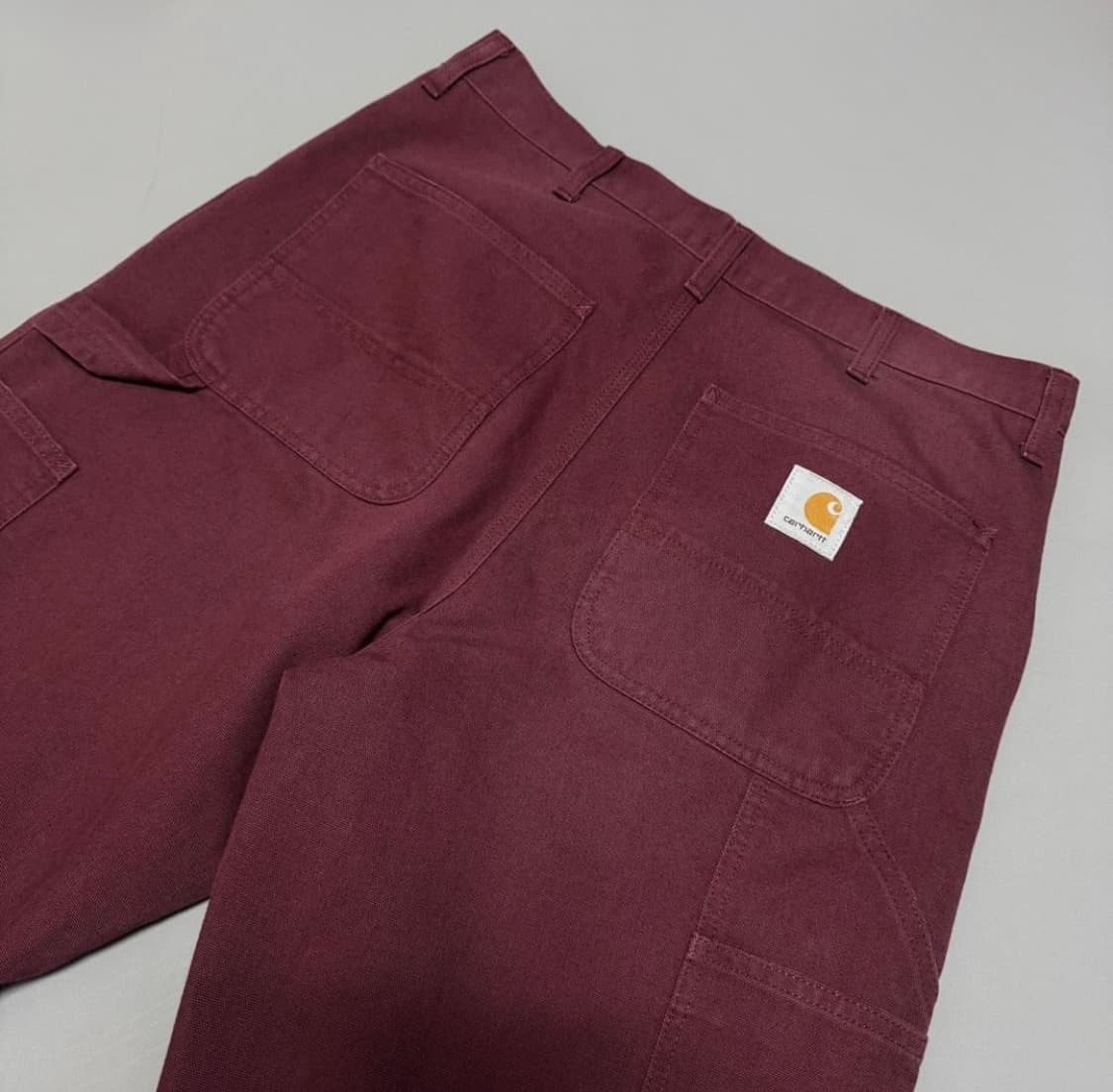 칼하트(Carhartt) 버건디컬러 캔버스 싱글니 팬츠 상품이미지6
