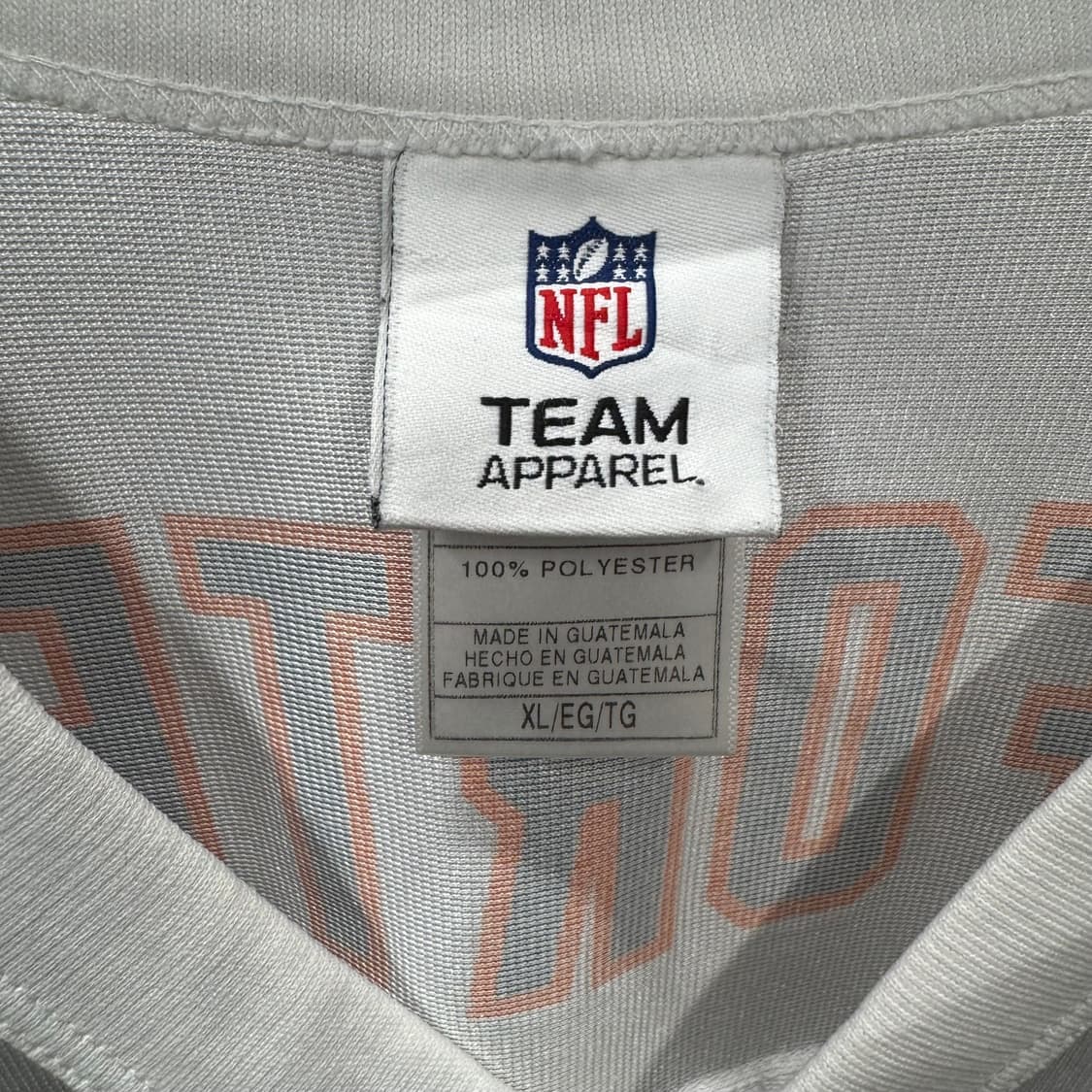 NFL 팀 어패럴 시카고 베어스 풋볼 저지 화이트 상품이미지8