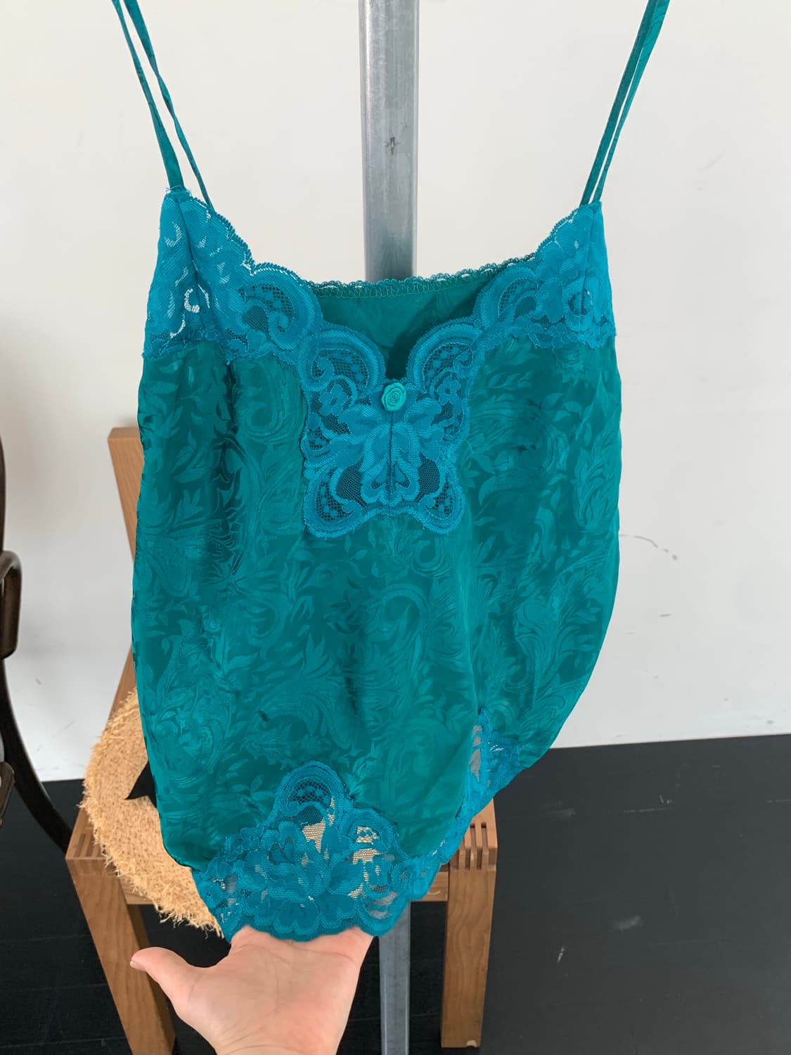 turquoise green slip top 상품이미지1