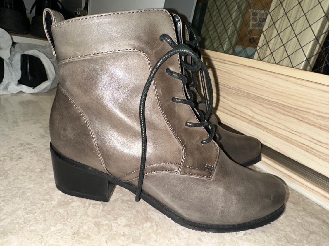 일본빈티지 브라운 레이스업 가죽 워커부츠 오네갸루 그런지페어리 상품이미지3