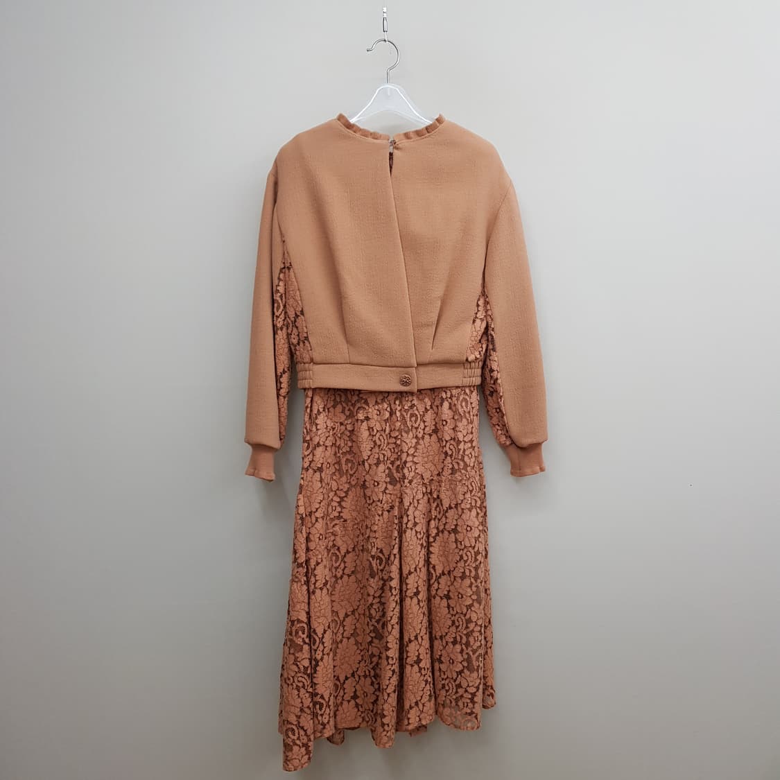 한섬 마인 2020 레이스 배색 투피스 원피스 세트 76-90-155 상품이미지4