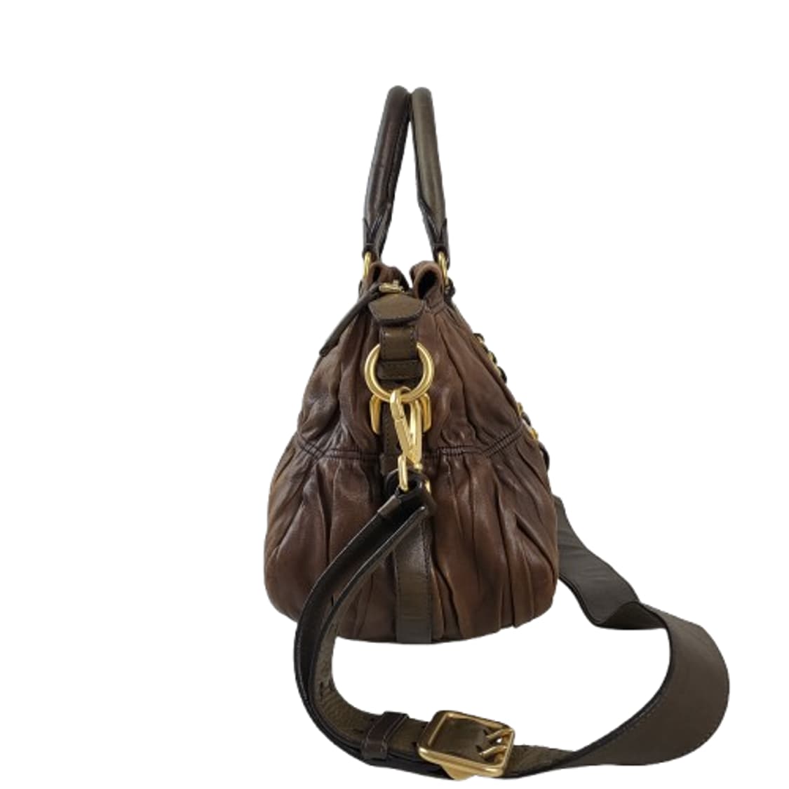 정품 프라다 고프레 램스킨 올리브카키 투웨이백 상품이미지3