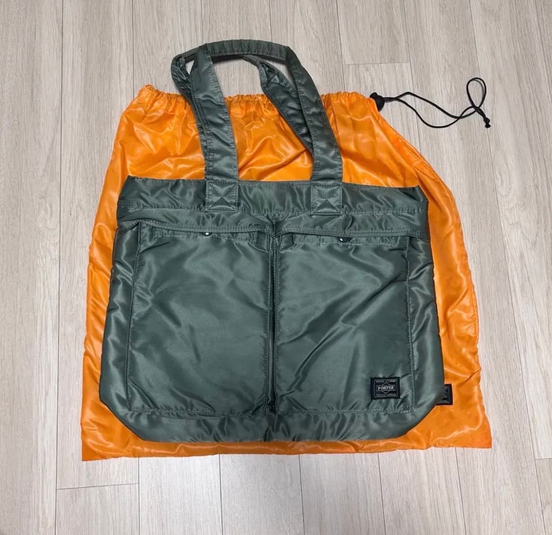 요시다포터 탱커 토트백 세이지그린 새제품 판매 상품이미지7