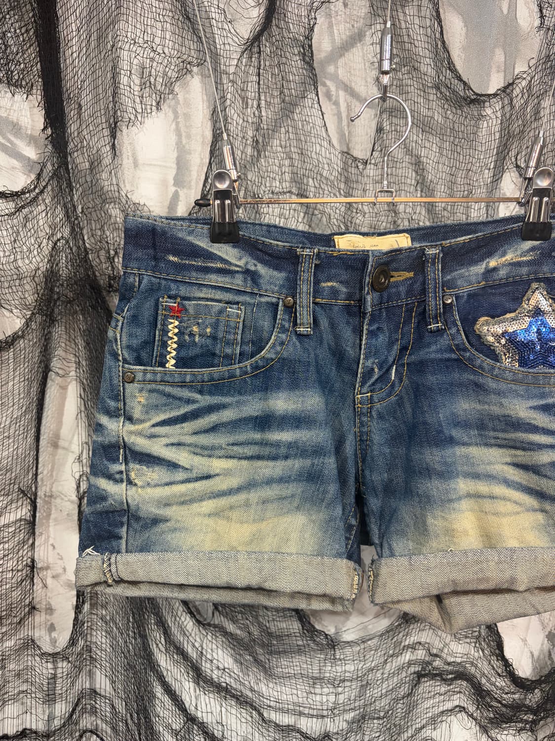 Y2K Lolita jeans star point short pants 상품이미지6