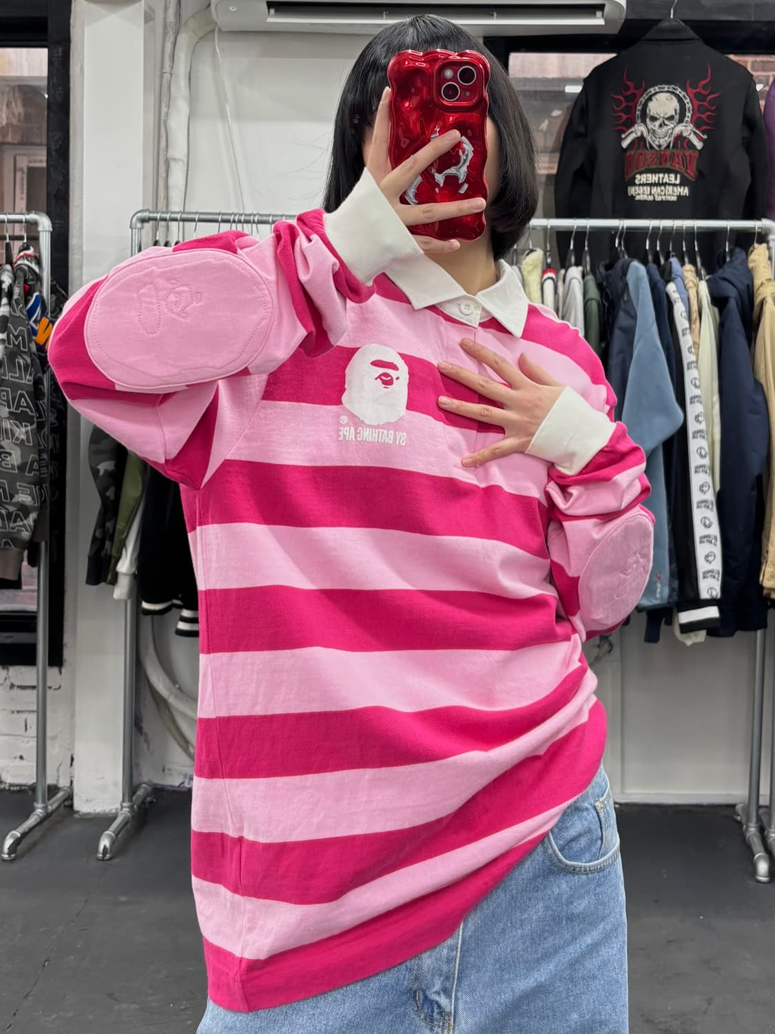 베이프 스트라이프 럭비 롱슬리브 상품이미지4