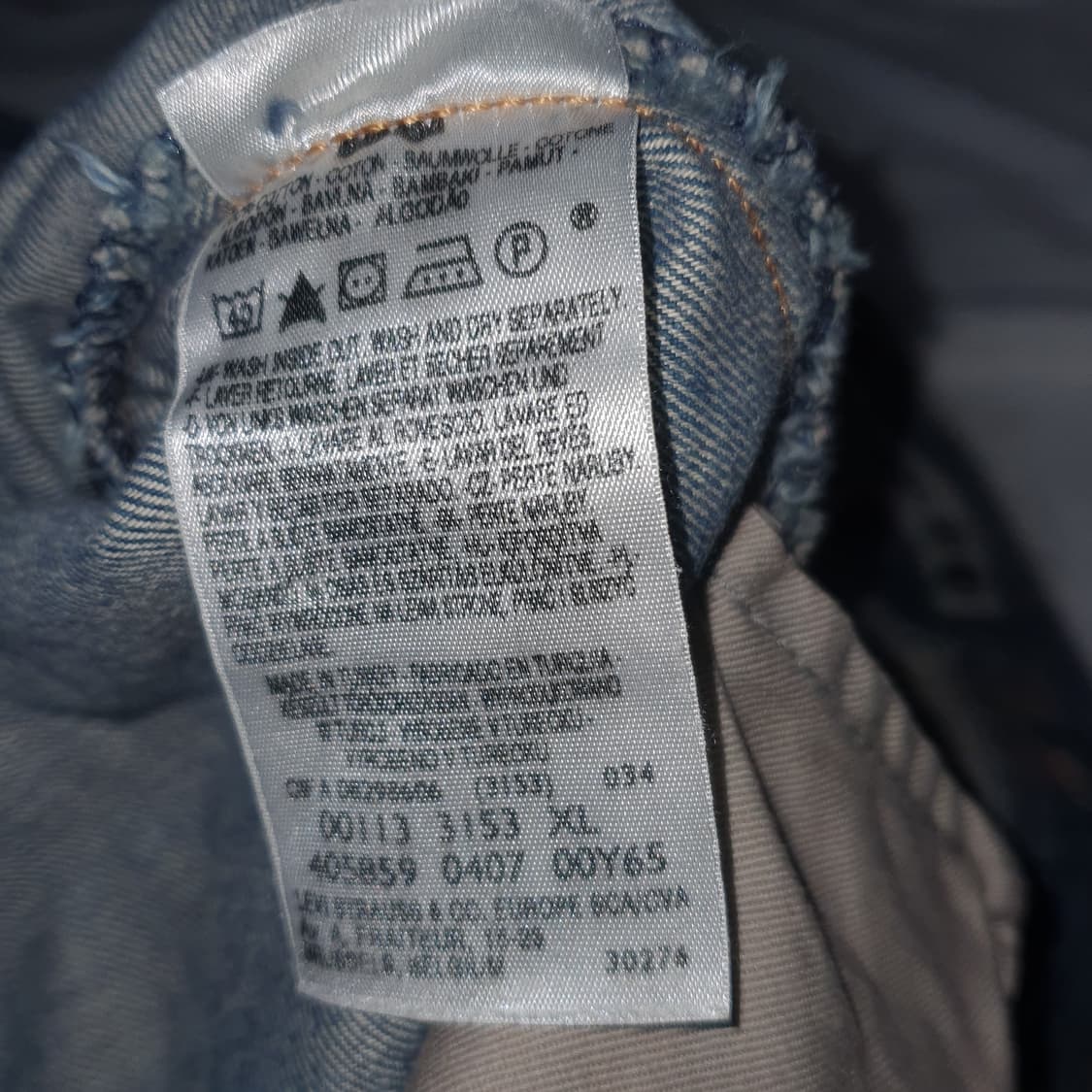 리바이스엔지니어드진 워싱  7부반바지 engineered jeans 상품이미지5