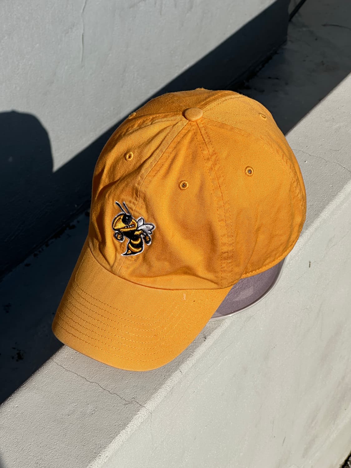 [L] 꿀벌 자수 빈티지 옐로우 볼캡 모자 상품이미지2