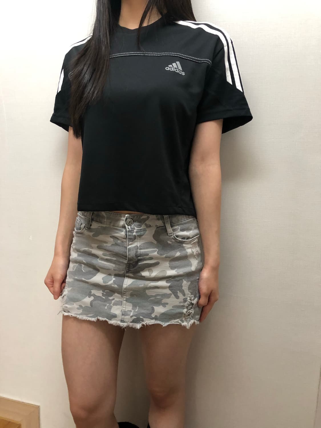 빈티지 아디다스 블랙 크롭 티셔츠 상품이미지7