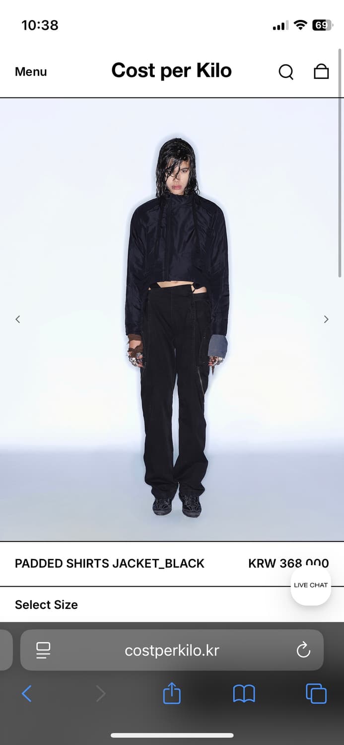 코스트퍼킬로 Cost per Kilo 패디드 셔츠 자켓 블랙 상품이미지3