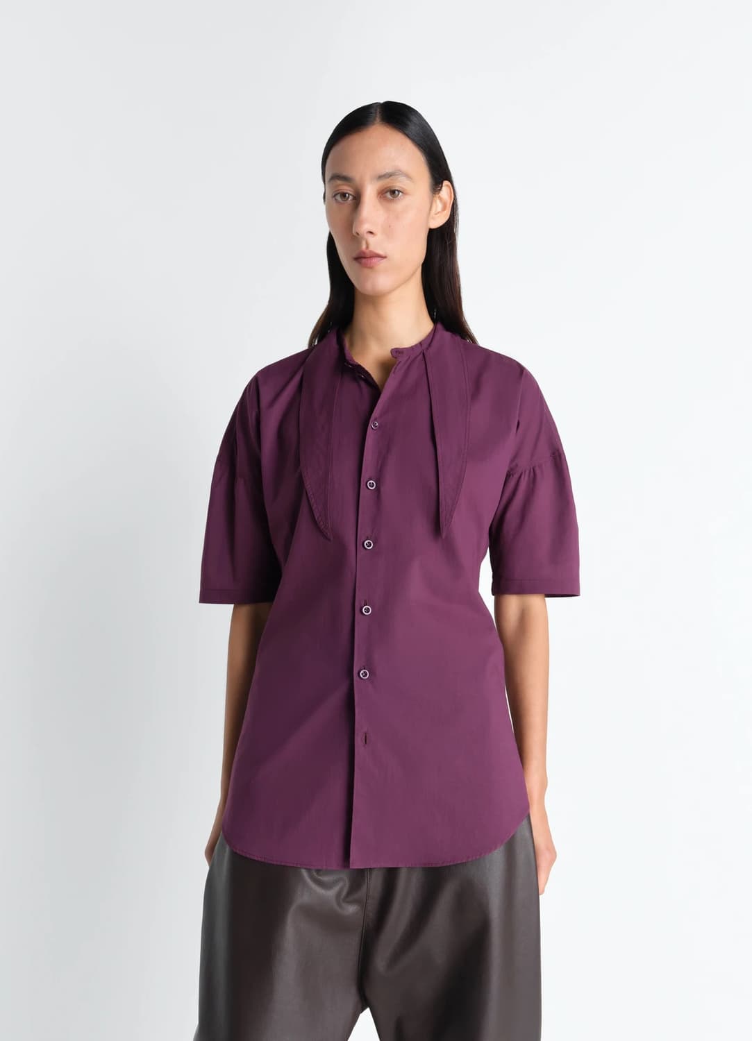 [34,36,38]르메르 26ss FOULARD 스카프 셔츠/그레이프 상품이미지3