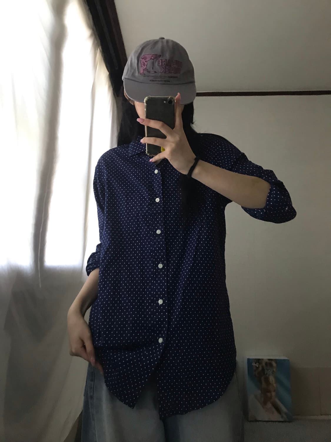 폴로 네이비 도트 셔츠 상품이미지6