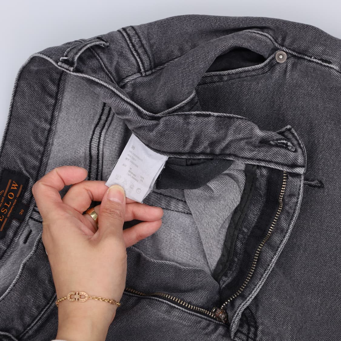 30 비슬로우 흑청 데님팬츠 0320H1 상품이미지5