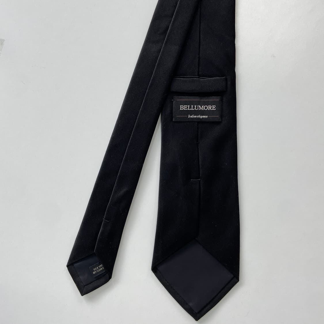 BELLUMORE 블랙 100실크넥타이 8.7cm 상품이미지2