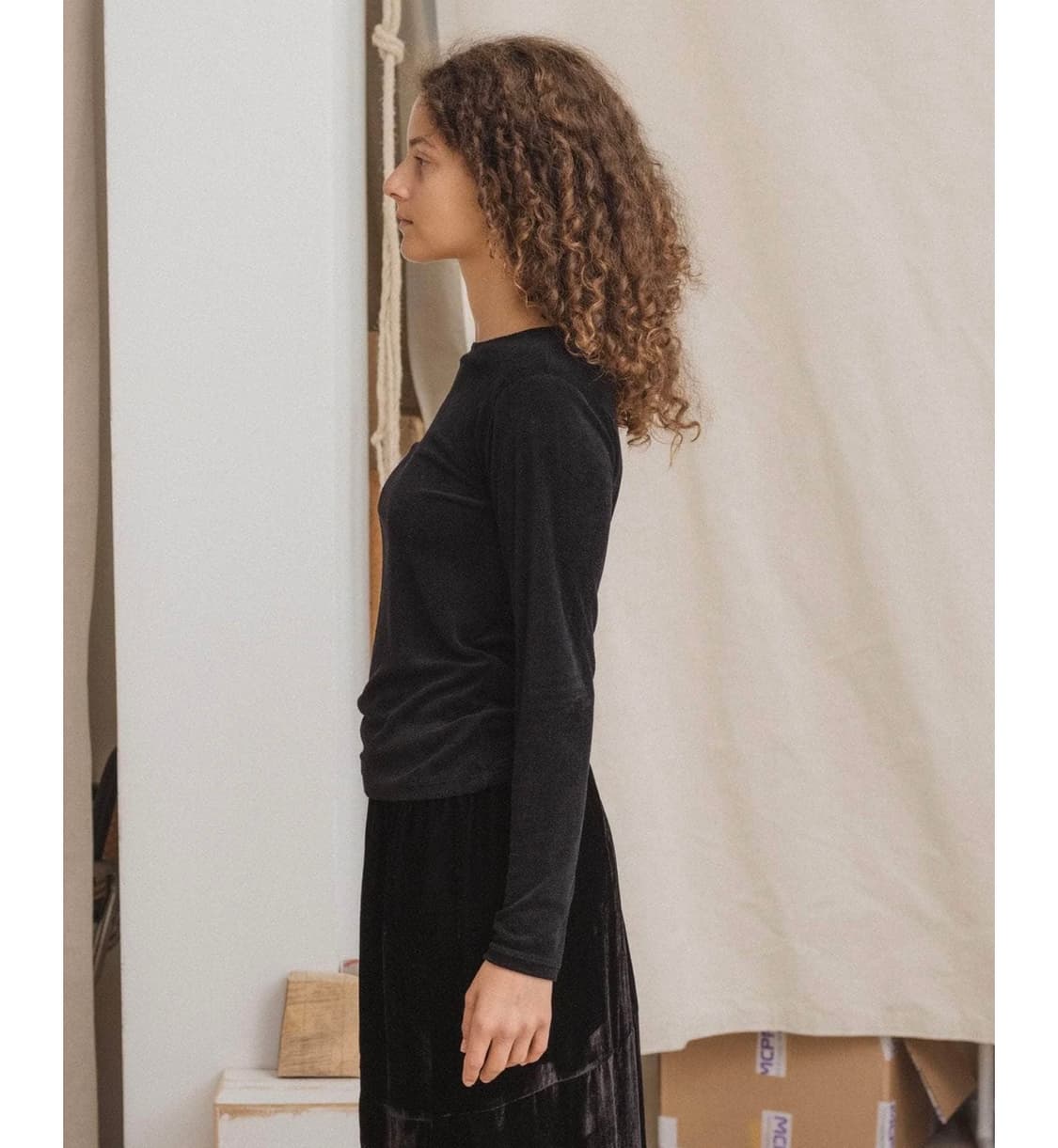 baserange omo long sleeve tee(black) 상품이미지2