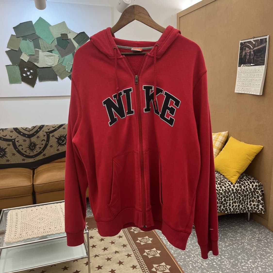 나이키 올드스쿨 레트로 빈티지 기모 후드집업 XL C10176 상품이미지3