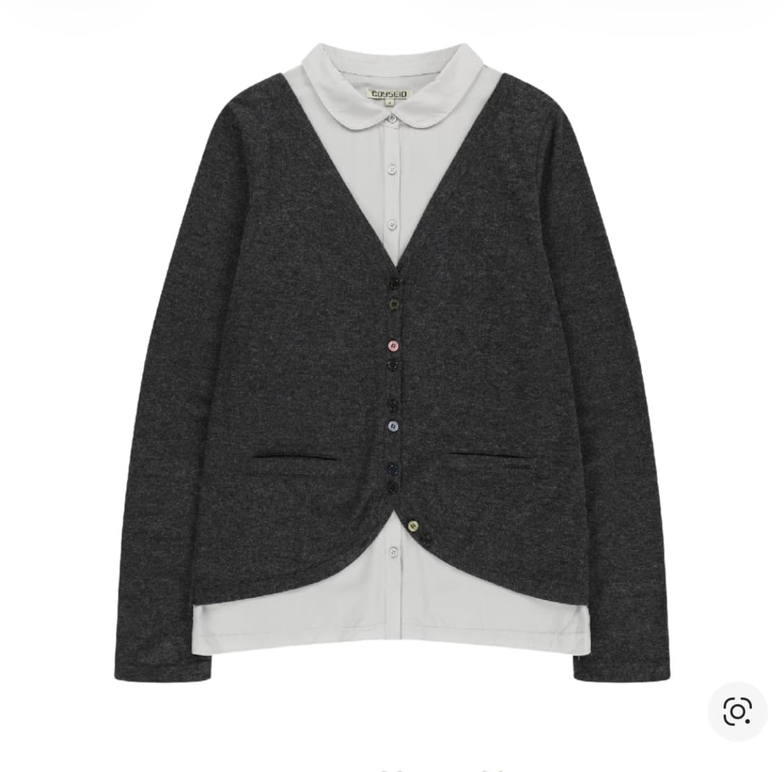 코이세이오 레이어드 셔츠 가디건 다크 그레이 1 상품이미지1