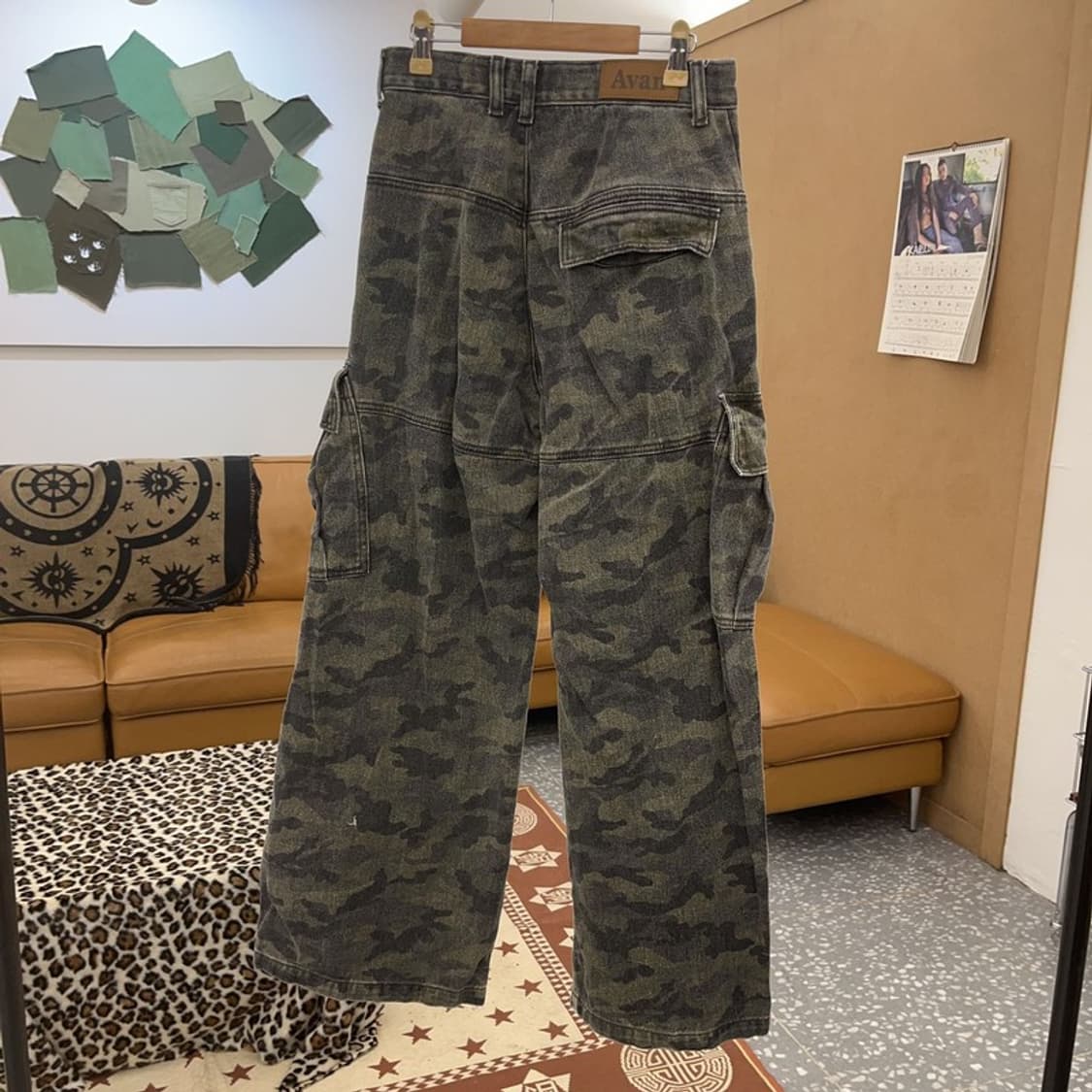 아반 빈티지 밀리터리 카모플라주 코튼팬츠 면바지 XS C09104 상품이미지4