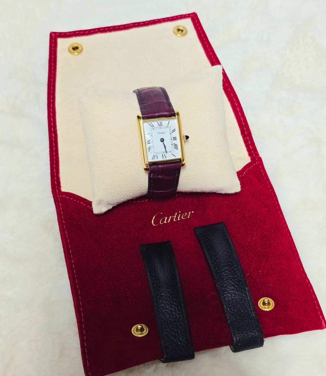 까르띠에탱크머스트 18k시계 L사이즈 수동감기 정품 상품이미지2
