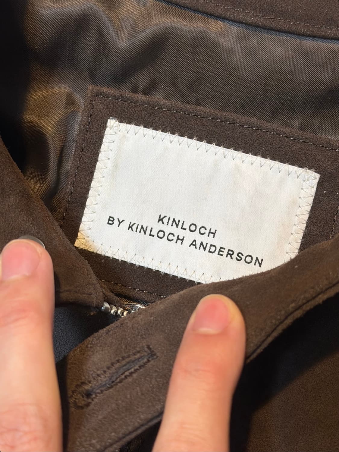 킨록 앤더슨 24FW 소가죽 스웨이드 레더자켓 브라운 상품이미지3