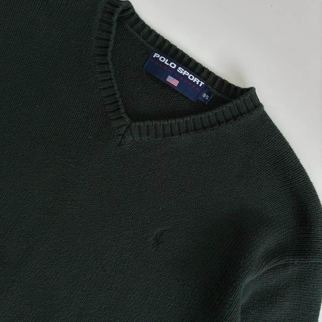 Polo 폴로 랄프로렌 90‘s 딥그린 니트 상품이미지3