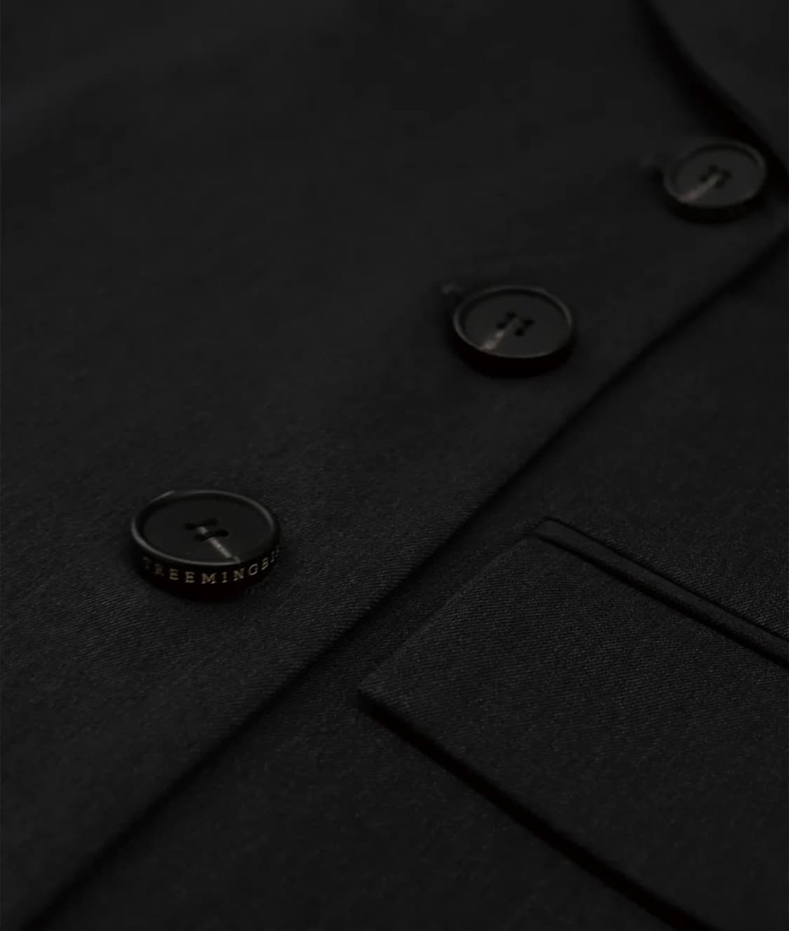 트리밍버드 Peaked Lapel Maxi Coat [ Black ] 상품이미지4