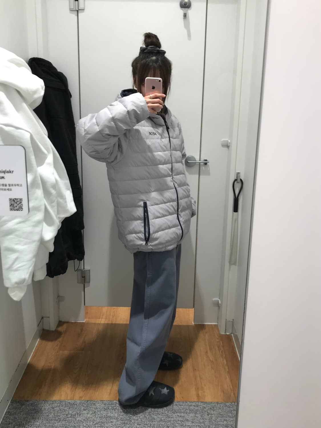 에이카화이트 경량패딩M 상품이미지2