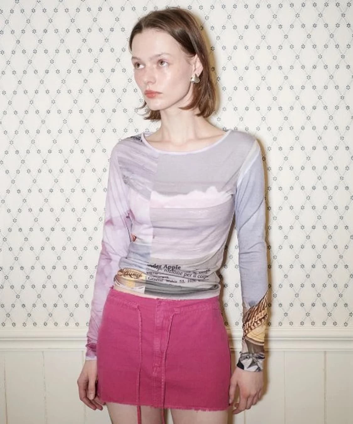 시눈 크림 티셔츠 상품이미지1