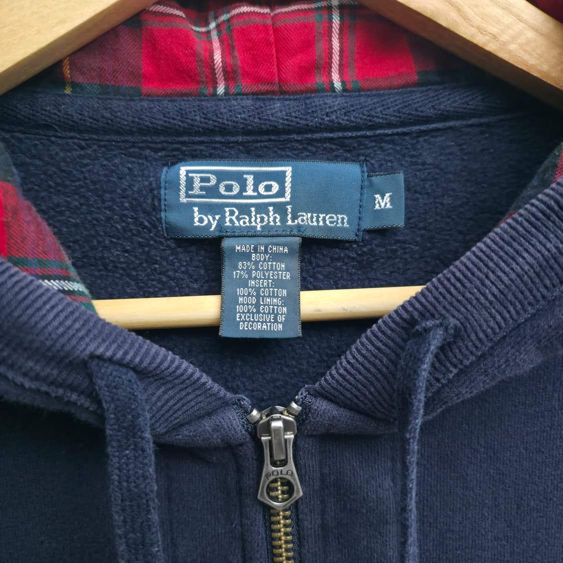 [M] 폴로 랄프로렌 빅포니 체크패턴 후드집업 네이비 상품이미지6