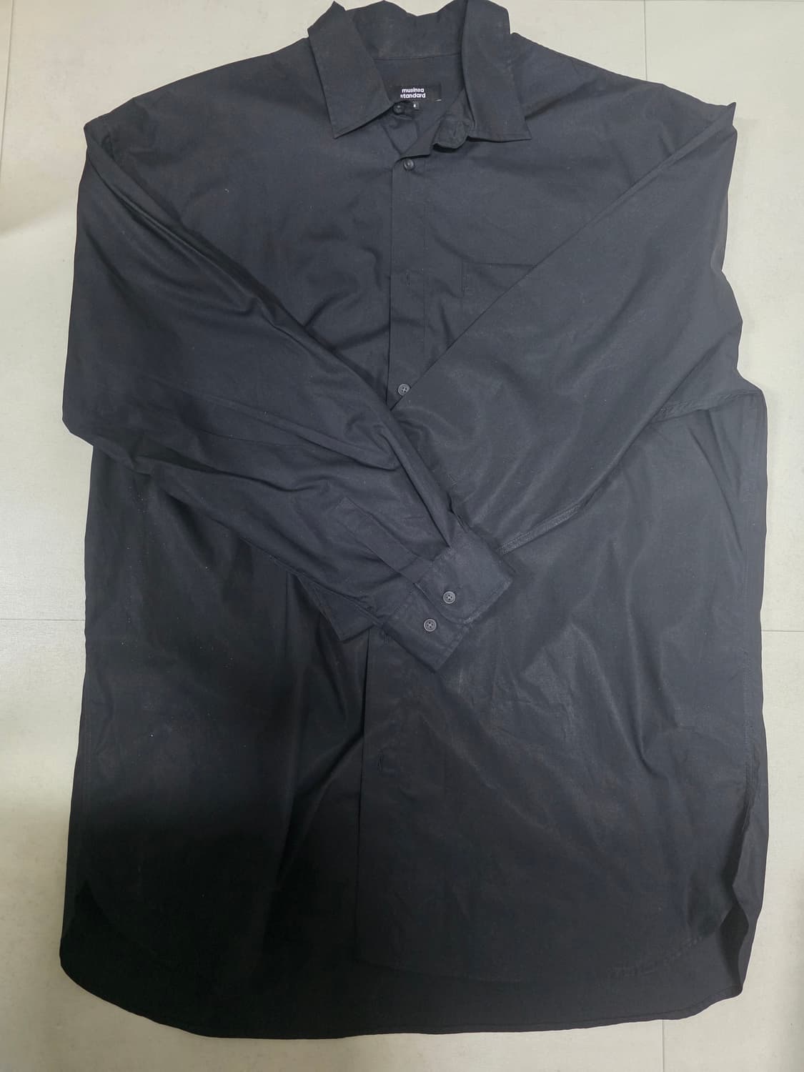 무신사스탠다드 오버사이즈 롱라인 포플린 셔츠 m사이즈 상품이미지2