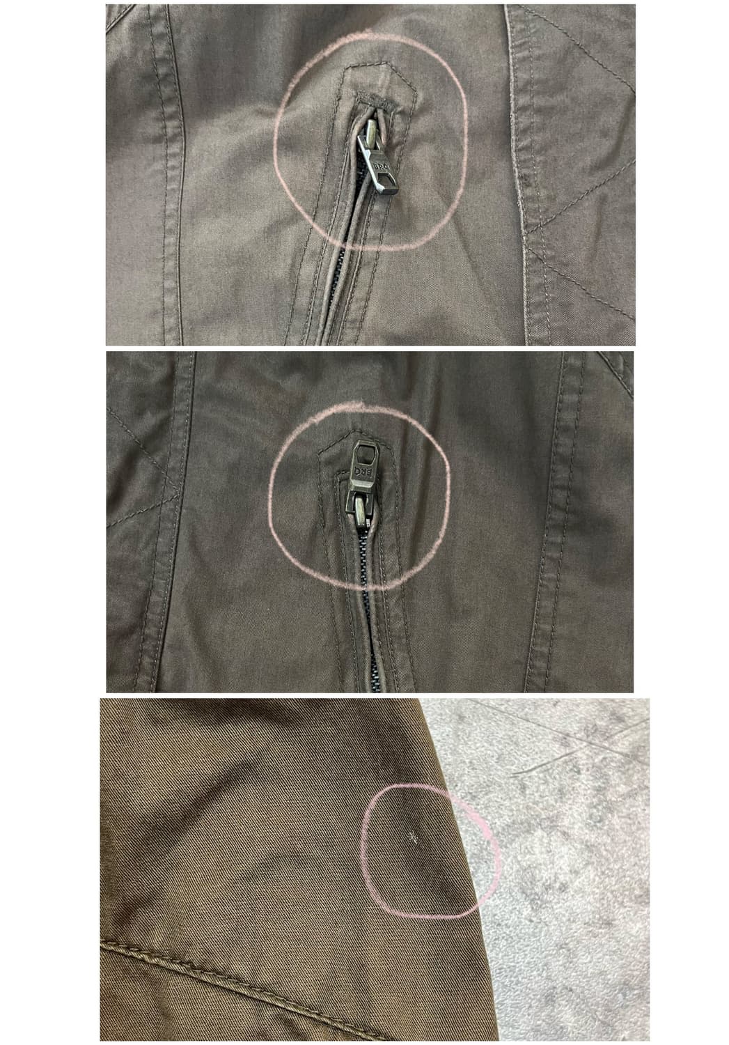 빈티지 야상 자켓 카키브라운 100 #csz3990 상품이미지5