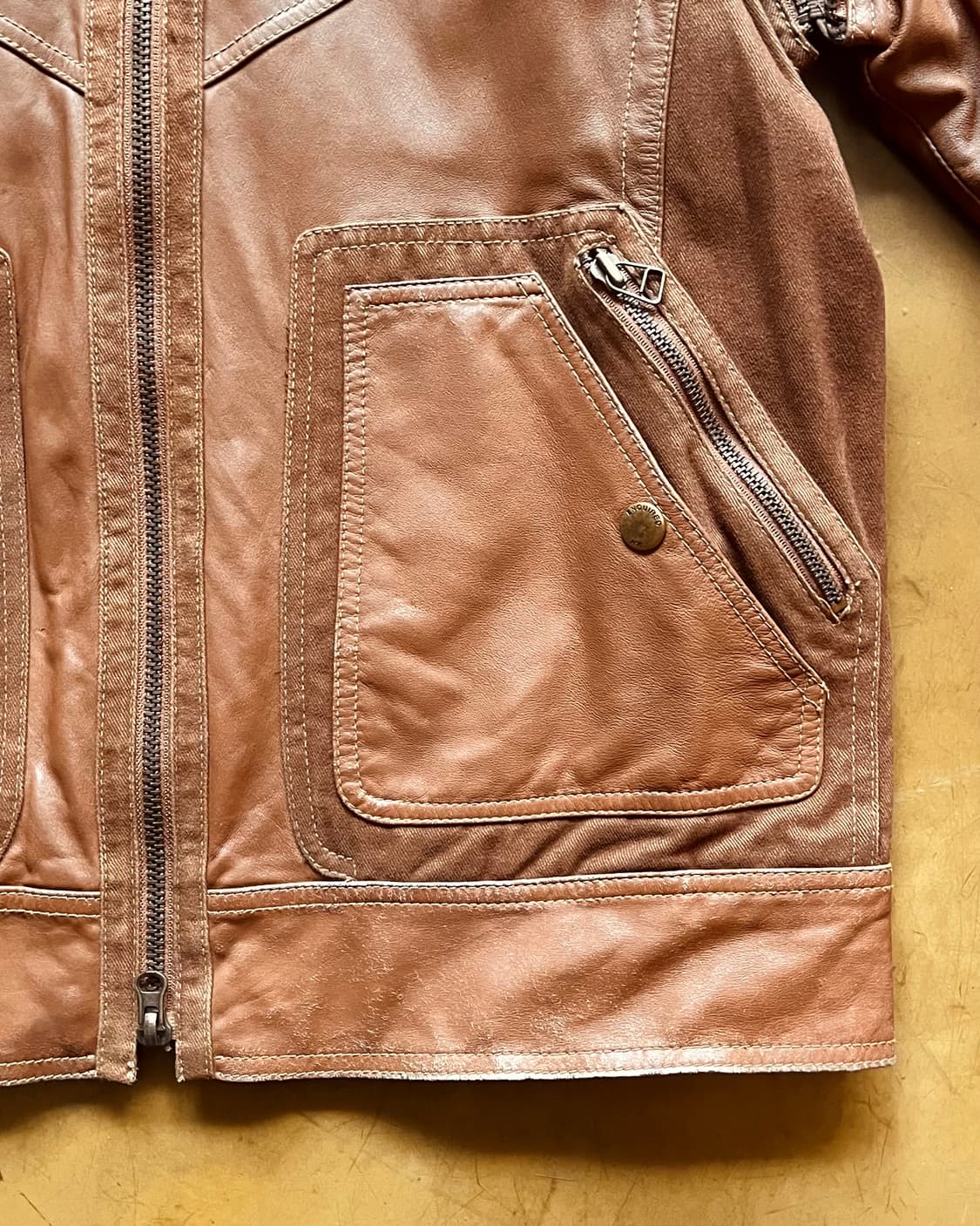 Vintage Technical 2-Way Leather Jacket 상품이미지7