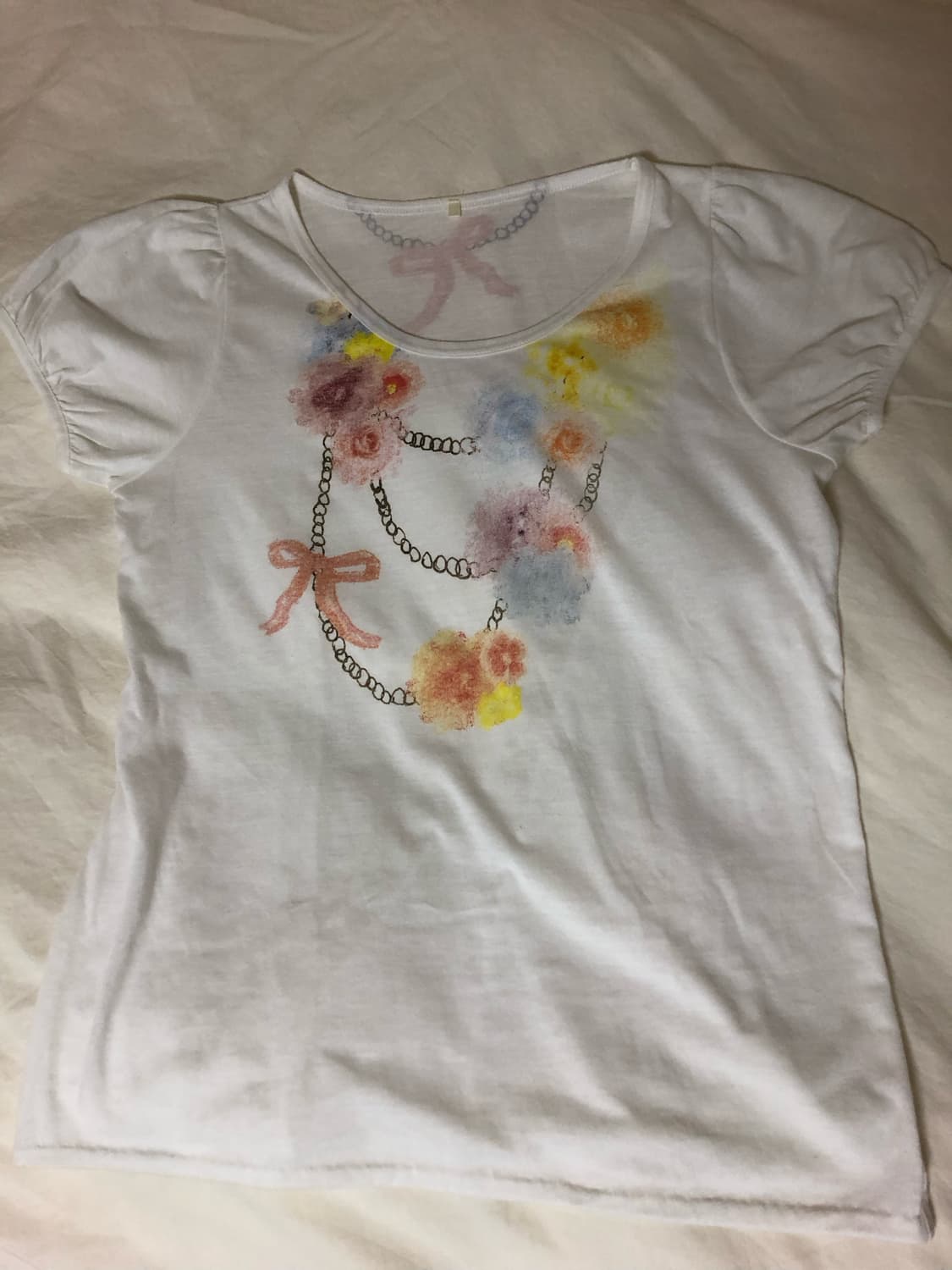 플라워 리본 반팔티셔츠 상품이미지2