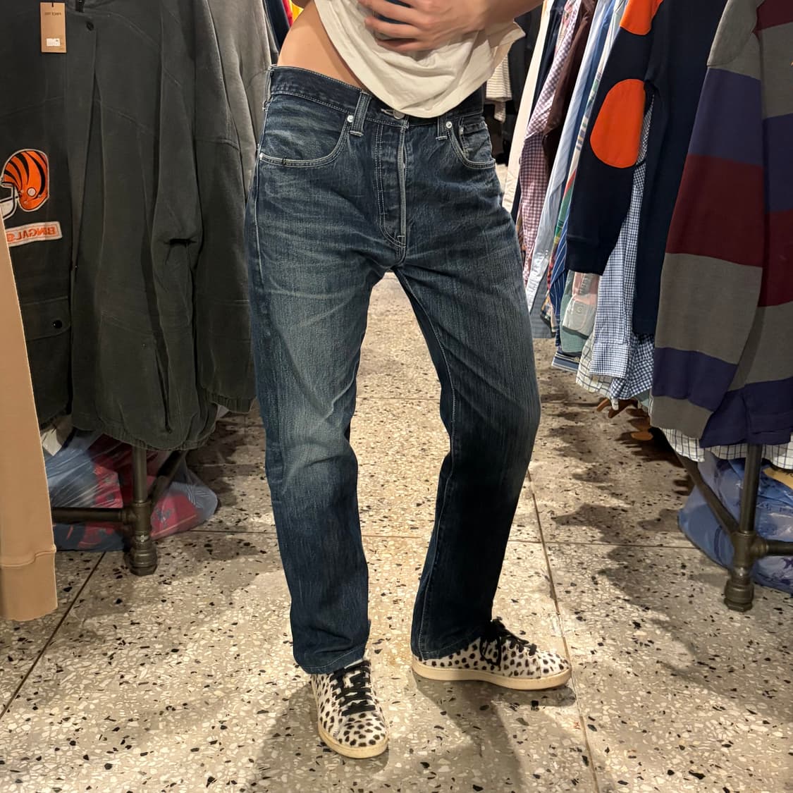 levi's 리바이스 501 포켓 스트레이트 워싱 진 상품이미지3