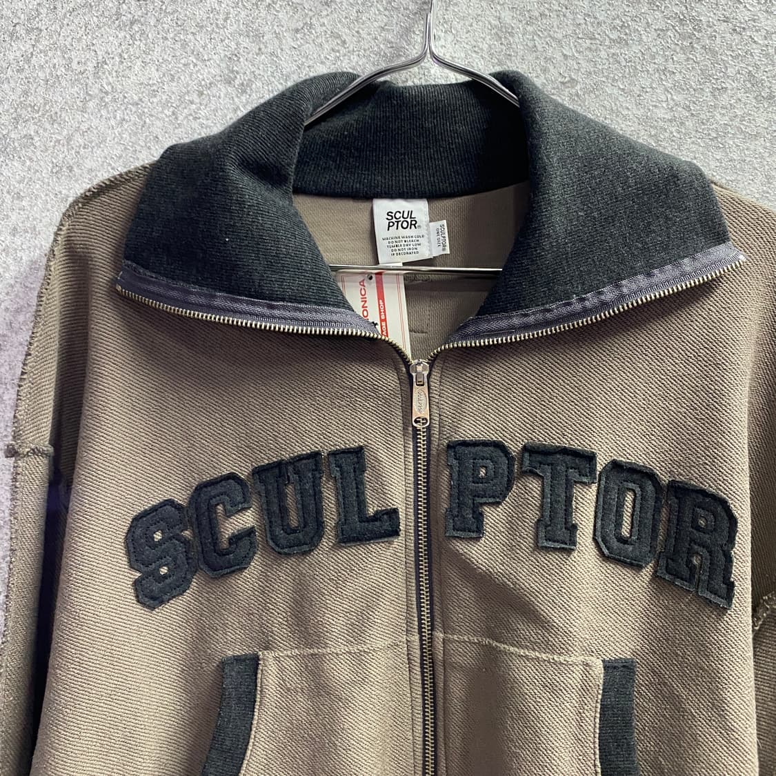 스컬프터 빅로고 디트로이트 투톤 집업 B4691 상품이미지3