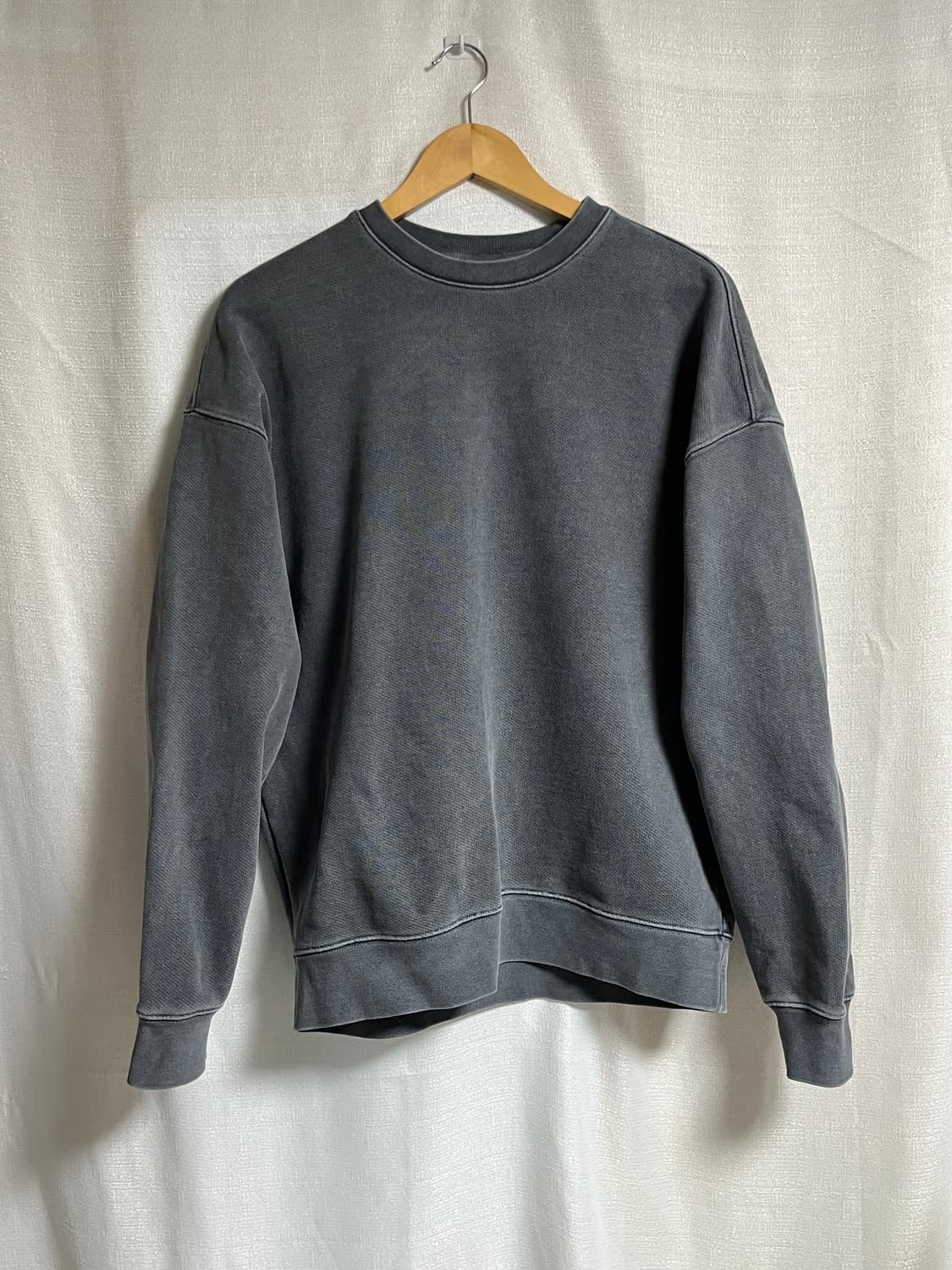 공용 소버먼트 피그먼트 오버핏 고중량 맨투맨 티셔츠 S 상품이미지1