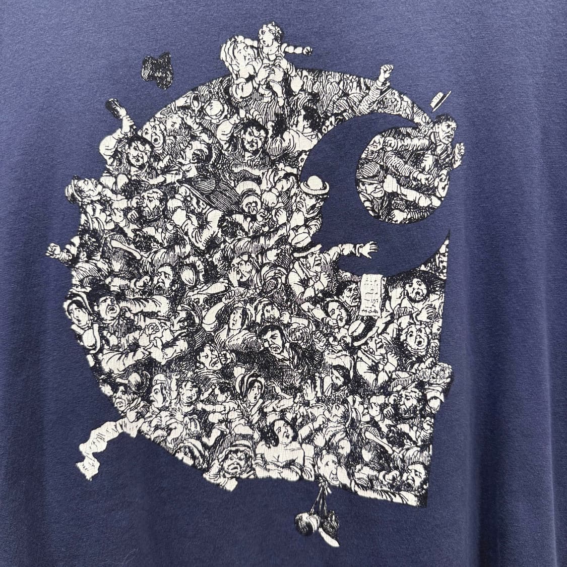 칼하트 그래픽 프린팅 반팔 티셔츠 빅로고 아트워크 디테일 네이비 상품이미지6