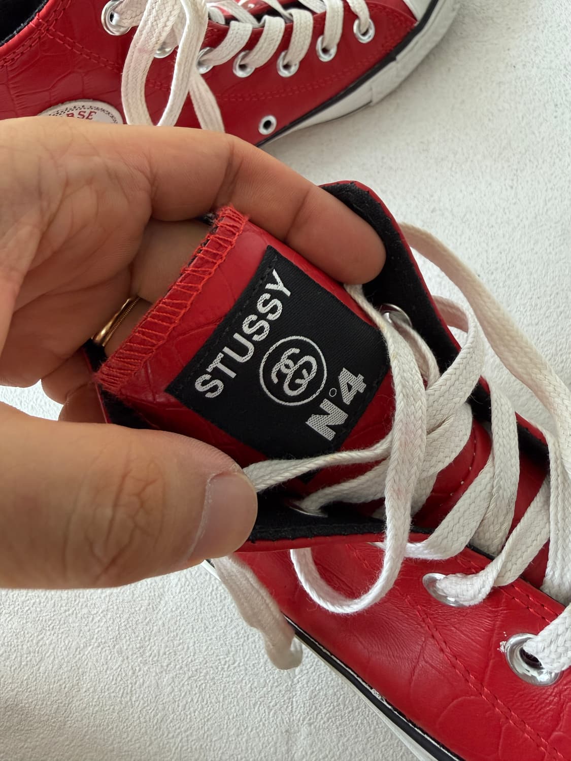 컨버스(Converse) 스투시 크록 레더 하이(13년도 출시,속 깔창X 상품이미지9