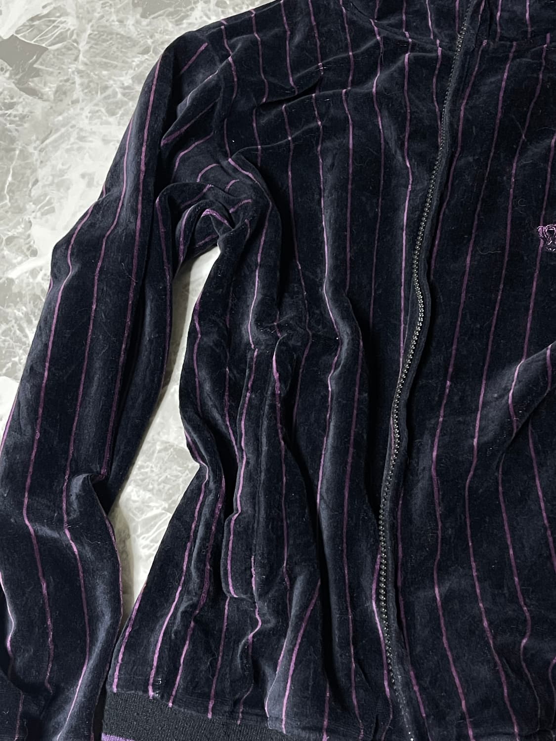 (Unknown)velvet stripe zip up hoody 상품이미지3