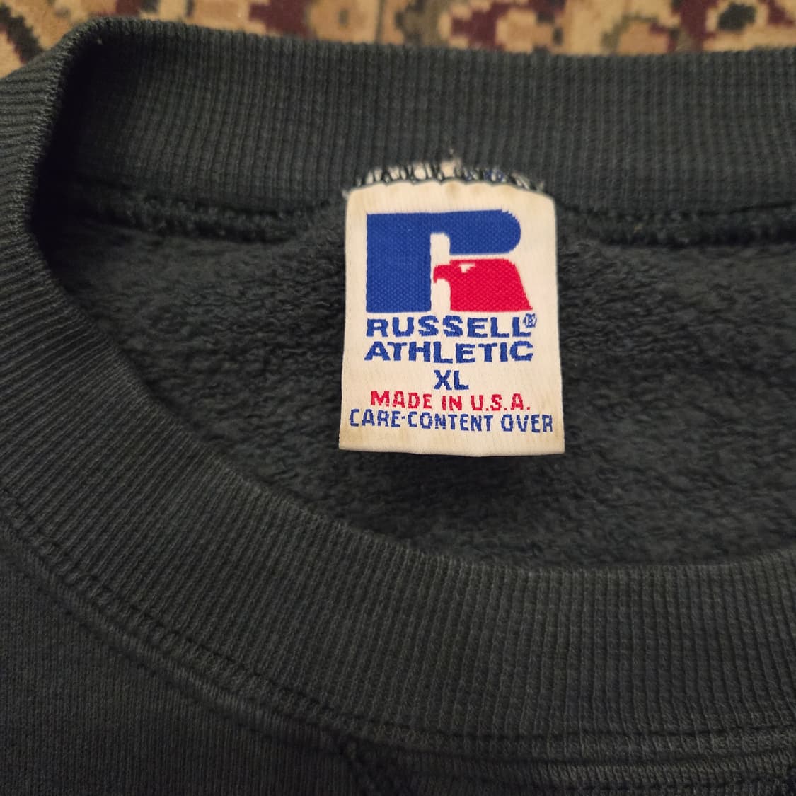 90s 빈티지 러셀 스웻셔츠 그린 XL USA 상품이미지3