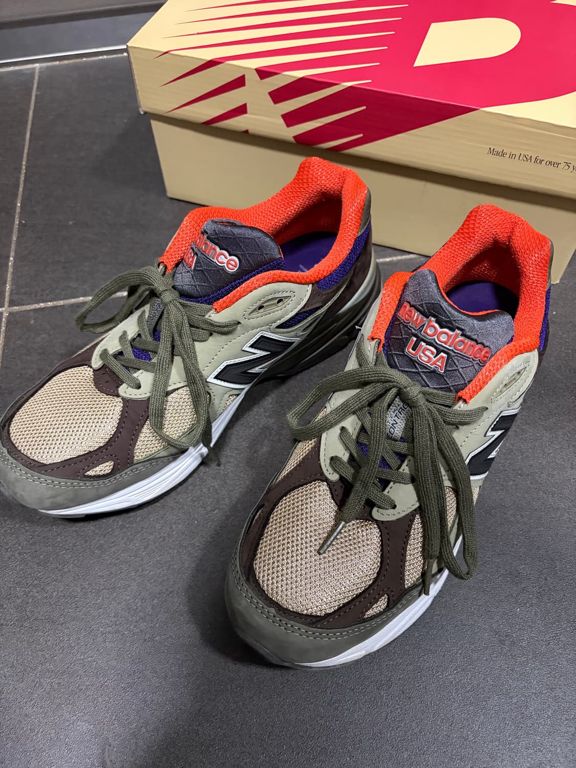 뉴발란스 990V3 메이드인USA 260 (US8) 탄오렌지  상품이미지1