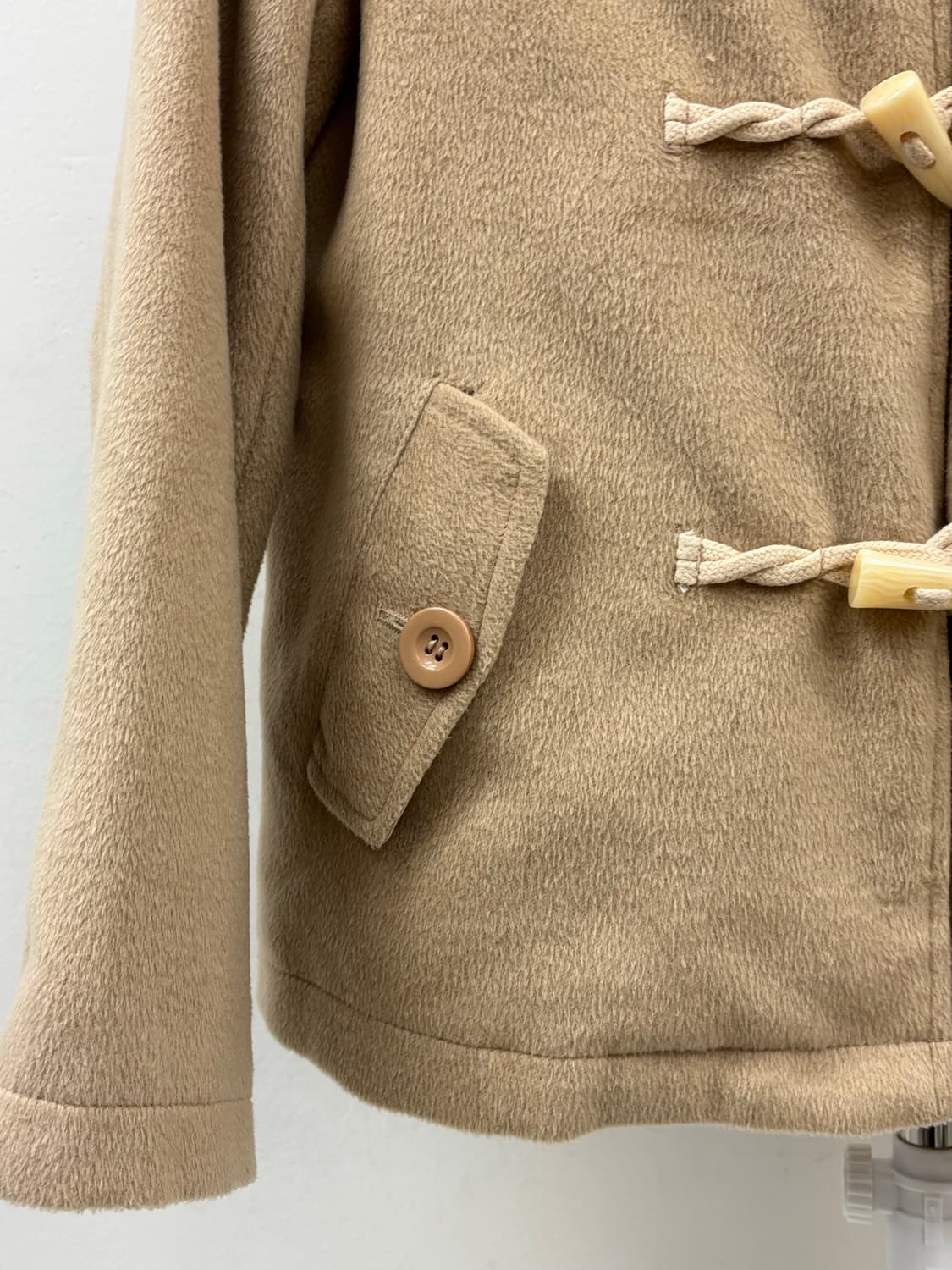 빈티지 베이지 하프 더플 코트 상품이미지6
