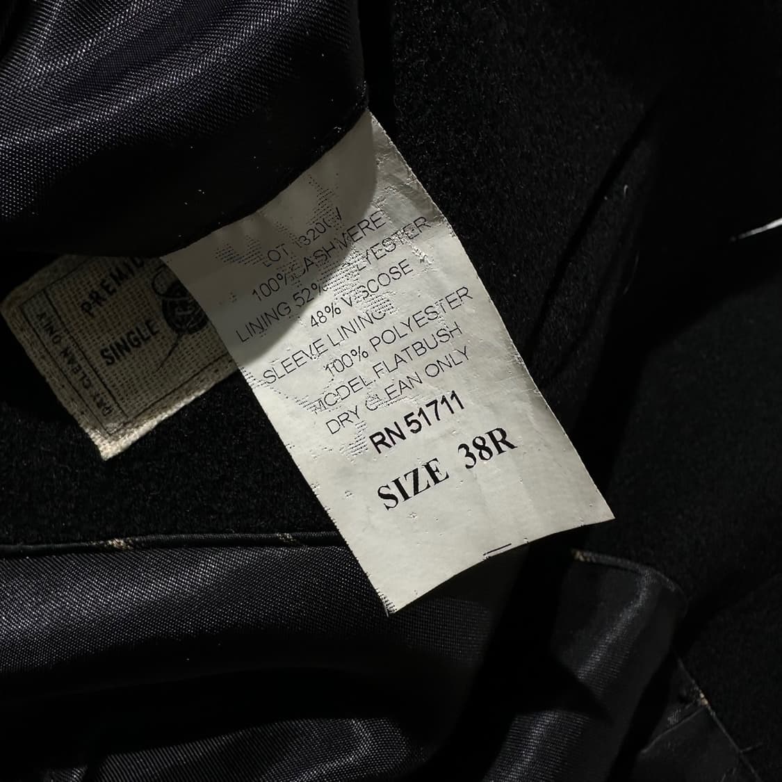 존 바바토스 캐시미어 100% 싱글 코트 블랙 상품이미지8