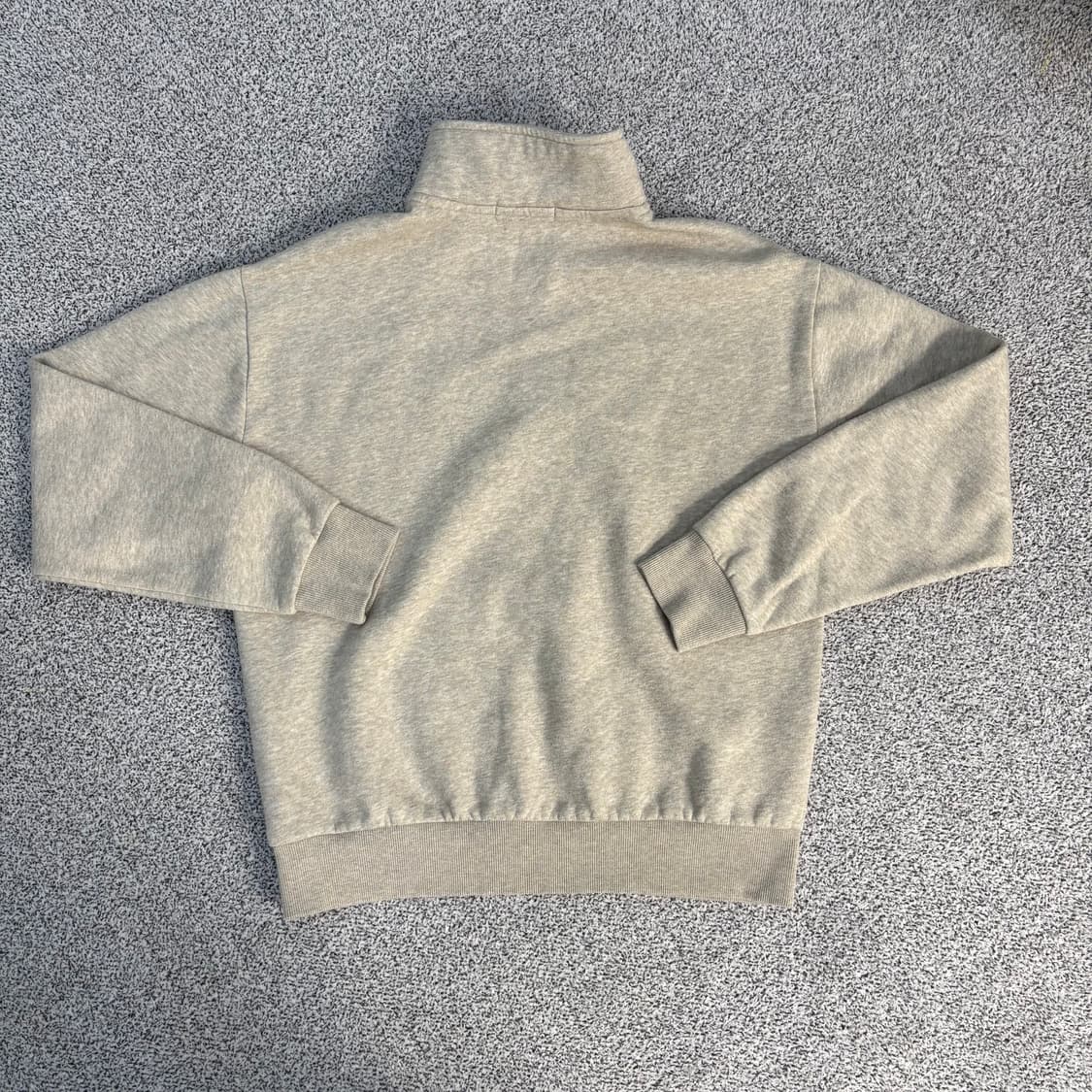 실측 게스 기모 오트밀 반집업 맨투맨 0303J 상품이미지2