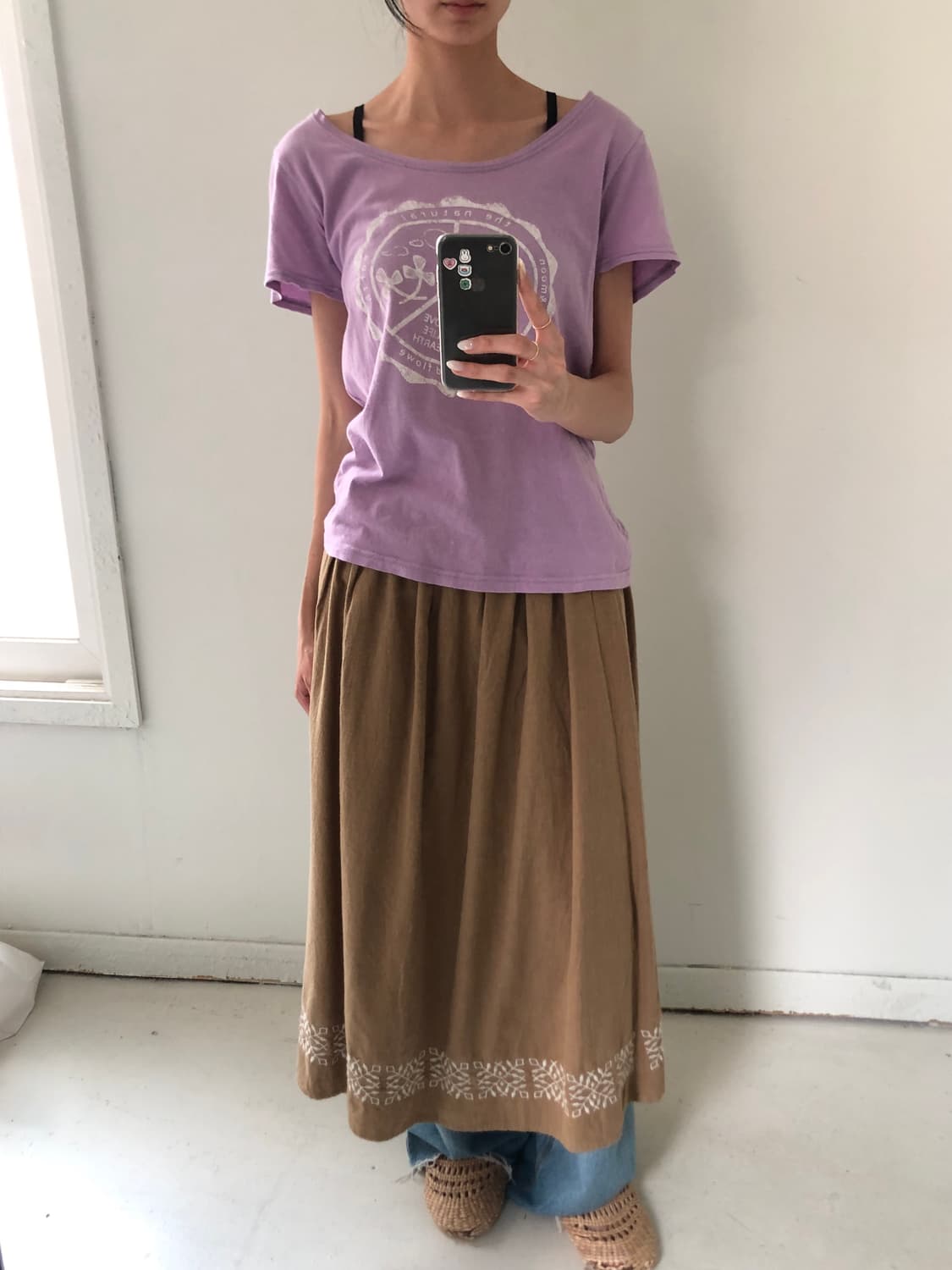 일본빈티지 오프숄더 반팔 상품이미지4
