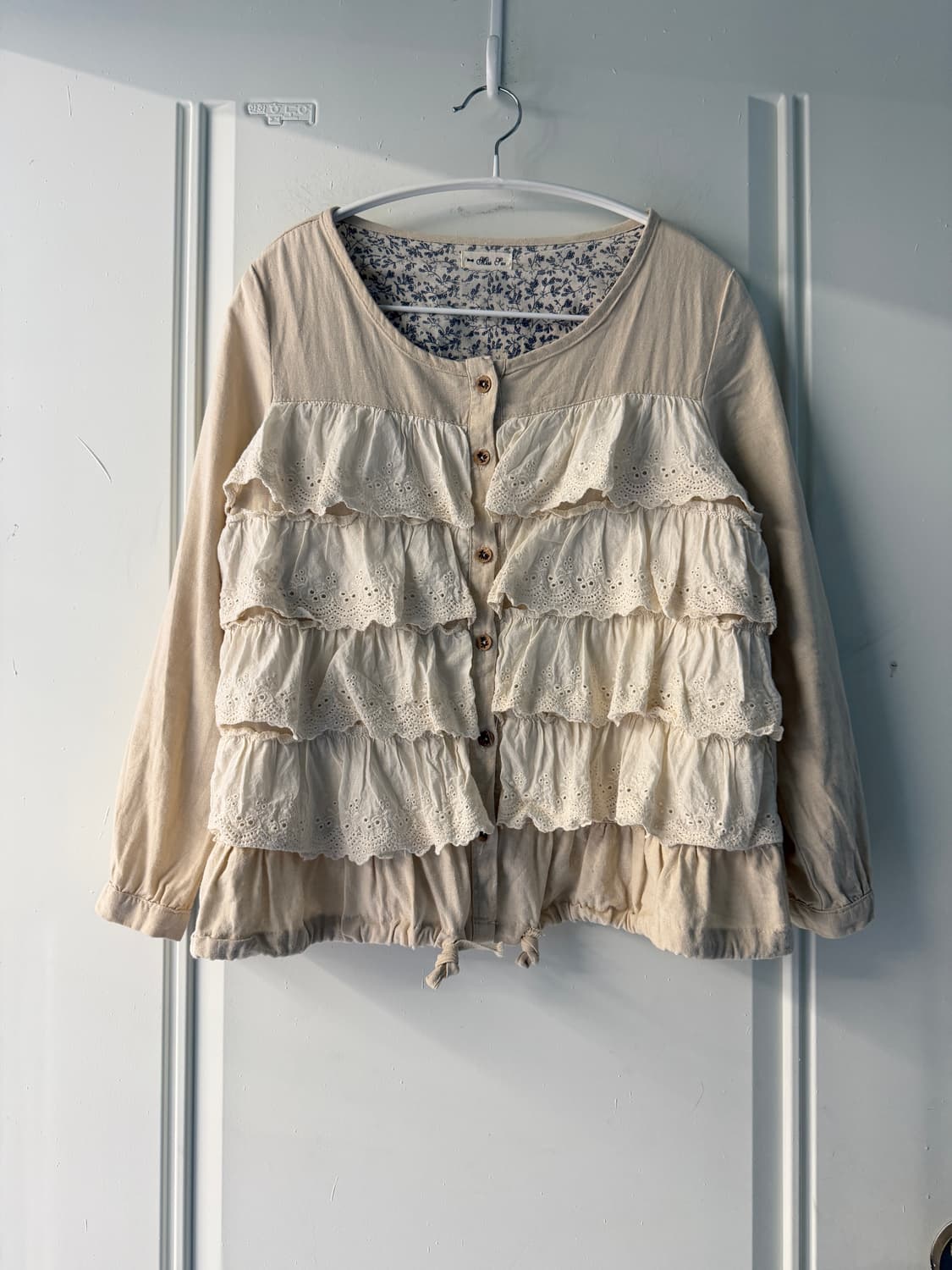 일본빈티지 모리걸 프릴 레이스 블라우스 셔츠 상품이미지5